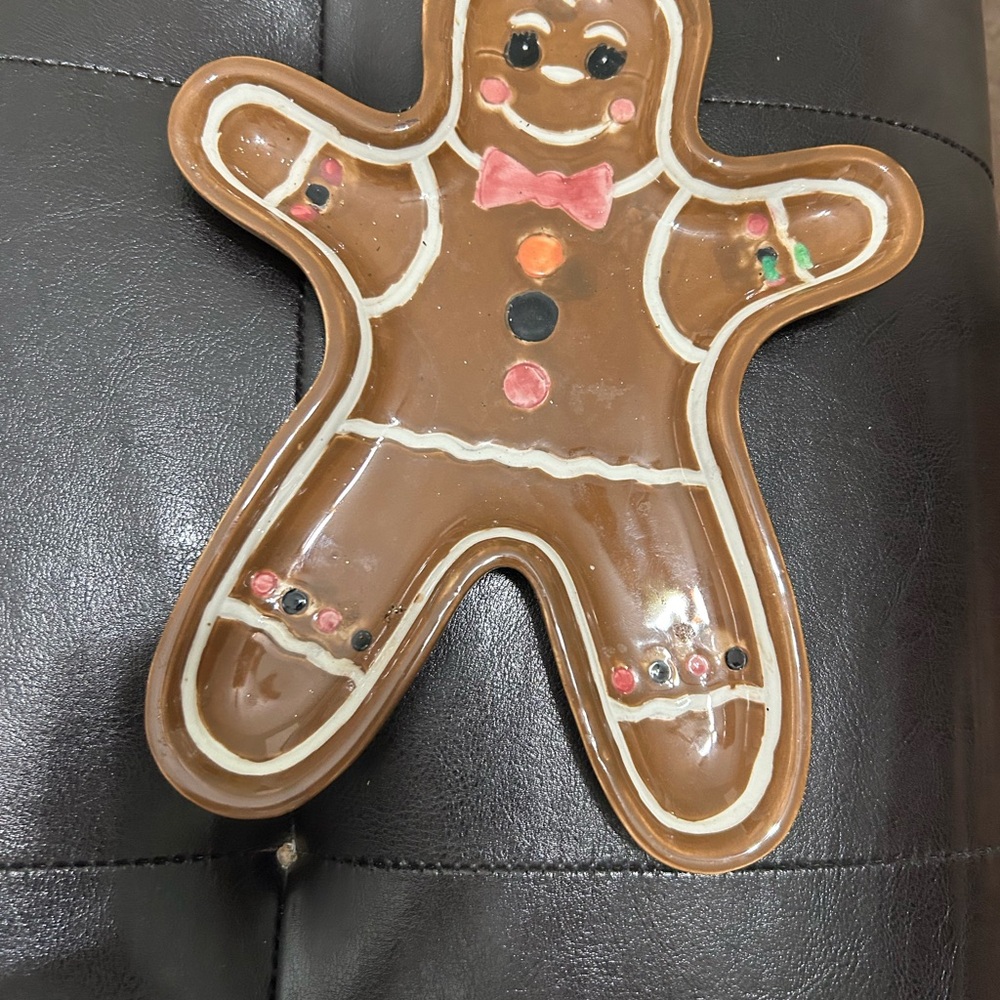 Gingerbread Man Ceramic Plate